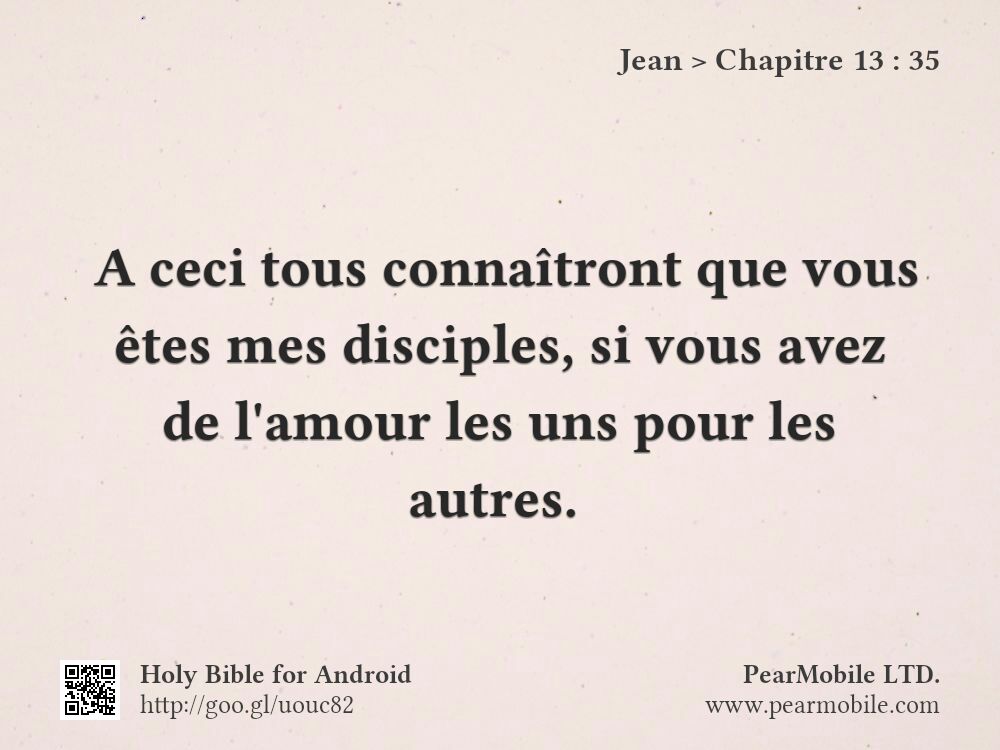 Jean, Chapitre 13:35
